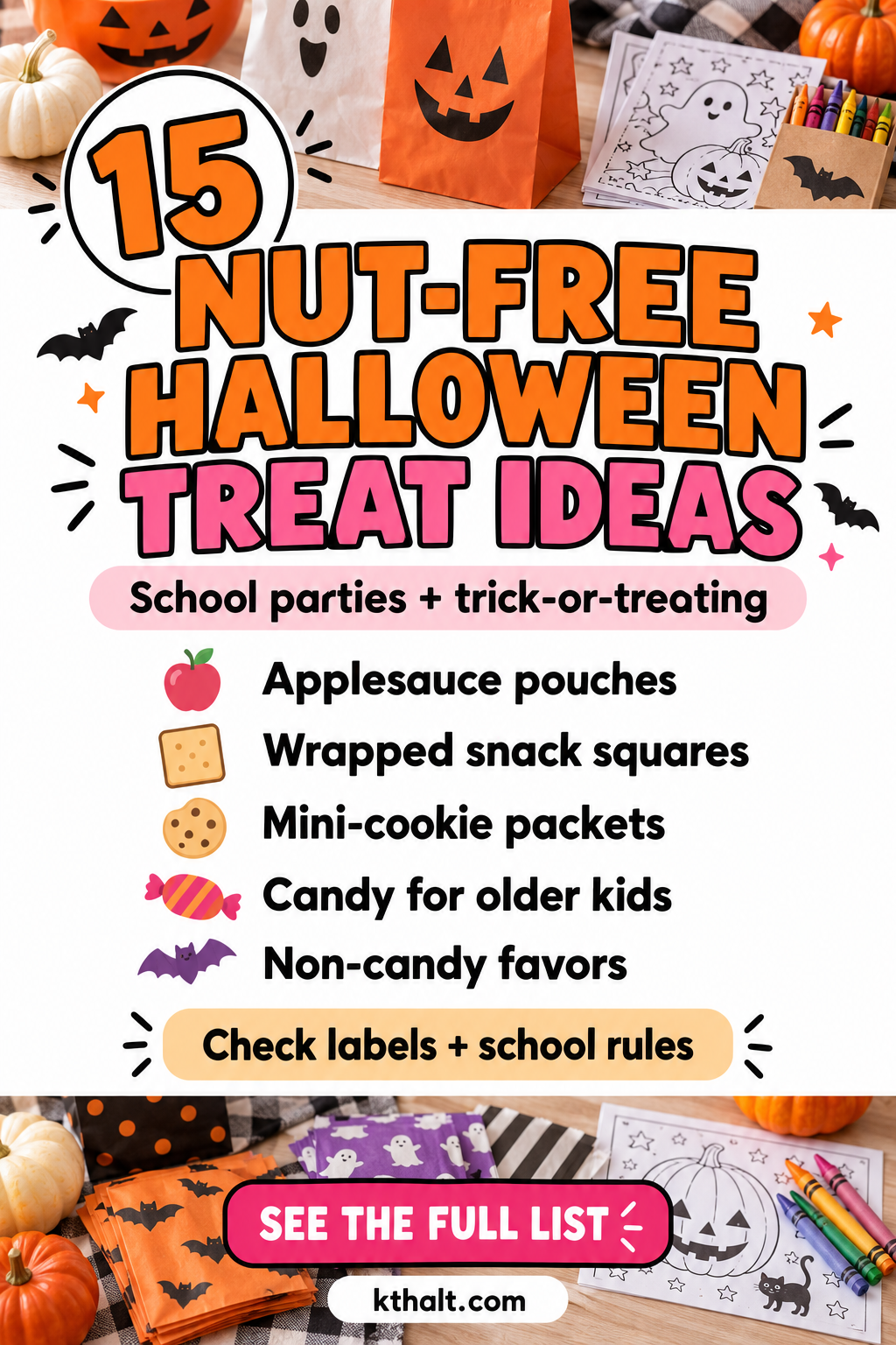 15 Nut-Free Halloween Treat Ideas for School Parties & Trick-or-Treating
